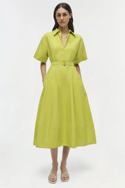 DEANNA S/S BELTED MIDI DRESS