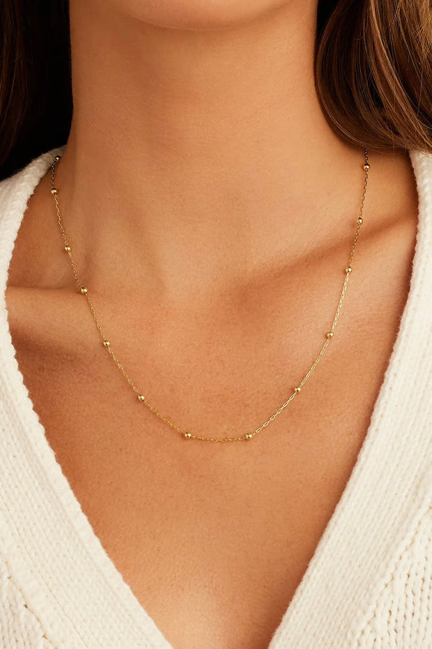 NEWPORT CHAIN NECKLACE- GLD