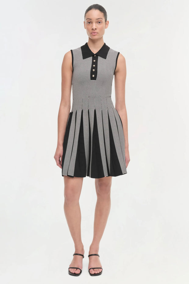 MELODIE PLEATED WRAP MINI DRESS