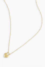 HEART PADLOCK NECKLACE- GOLD