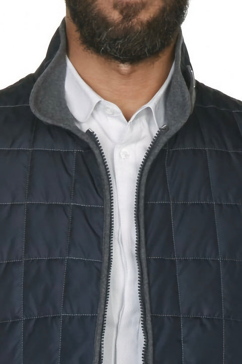 BASIC QUILTED VEST NVY