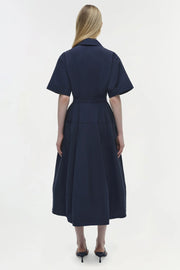 DEANNA S/S BELTED MIDI DRESS