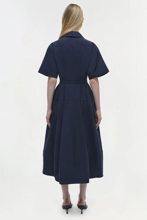 DEANNA S/S BELTED MIDI DRESS