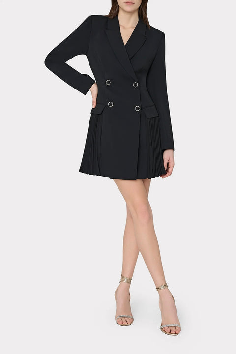 NOORA DBL BRSTD PLEAT BLAZER DRESS