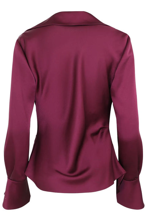 SYMONE L/S COWL NECK TOP