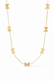 BUTTERFLY DELICATE STATION NECKLACE- GOLD