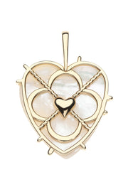 LOVE CARRY YOUR HEART MOP PENDANT- DRAWN LINK CHAIN