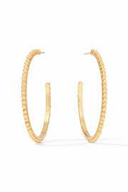 COLETTE BEAD HOOP LG- GOLD