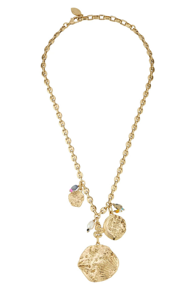 CARMEN CHARM NECKLACE- ANTQ GOLD