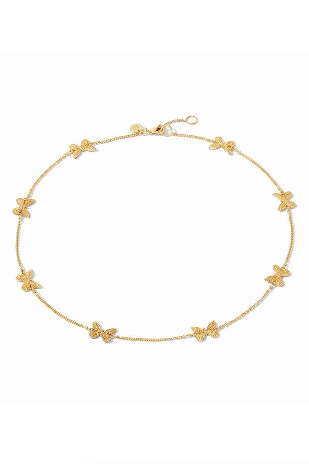 BUTTERFLY DELICATE STATION NECKLACE- GOLD