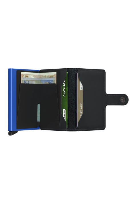 MINIWALLET MATTE BLACK/BLUE OS