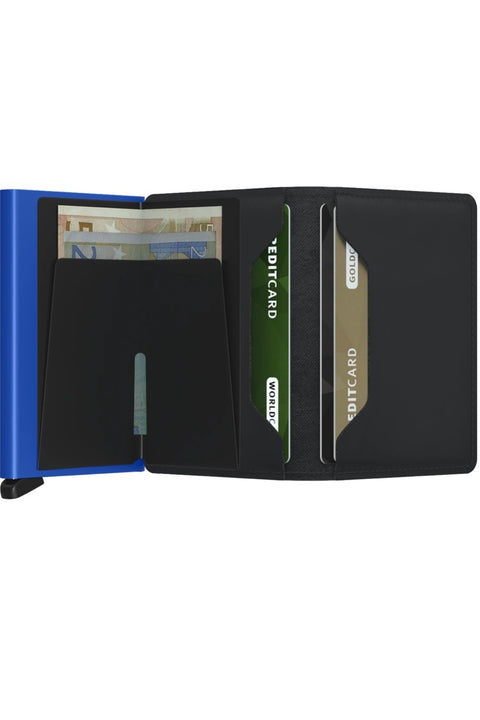 SLIMWALLET MATTE BLACK/BLUE OS