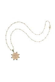 PROTECT PETITE EMBELLISHED SNAKE COIN NECKLACE- ADJ DELICATE CHAIN