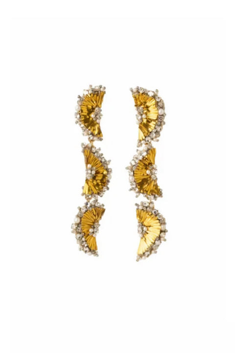 MURRAY TRIPLE DROP EARRINGS GOLD