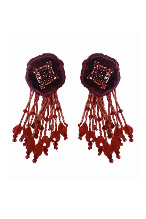 HENRY EARRINGS RED MULTI