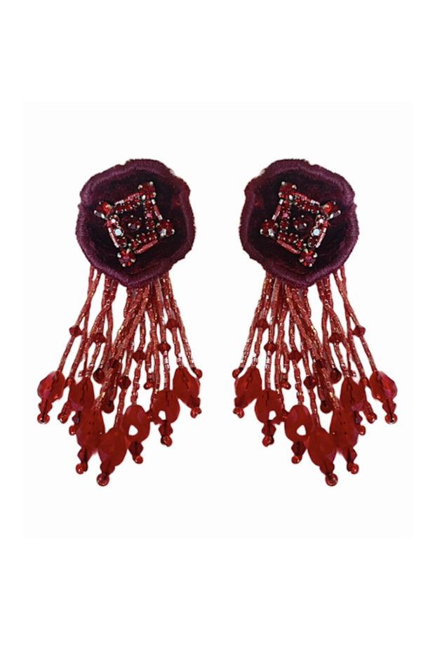 HENRY EARRINGS RED MULTI