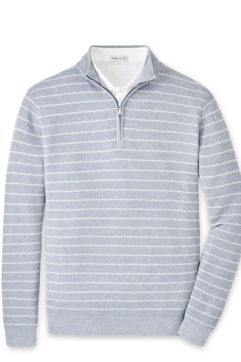 SOUTH BEND STRIPED 1/4 ZIP SWEATER