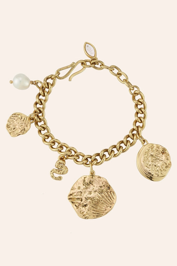 CARMEN CHARM BRACELET- ANTQ GOLD