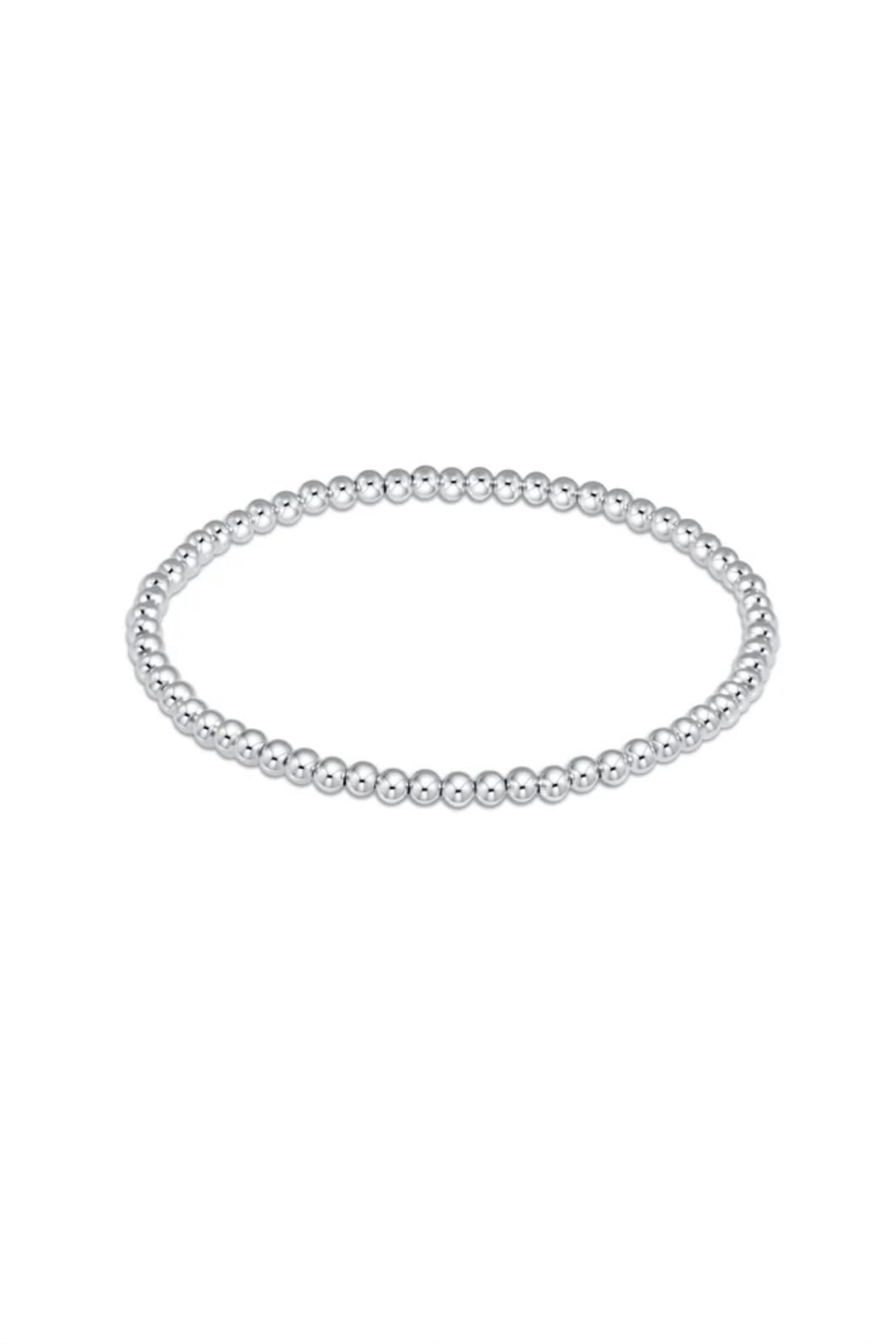 CLASSIC 3MM BEAD BRACELET- SILVER