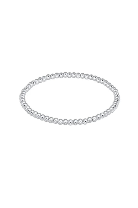 CLASSIC 3MM BEAD BRACELET- SILVER