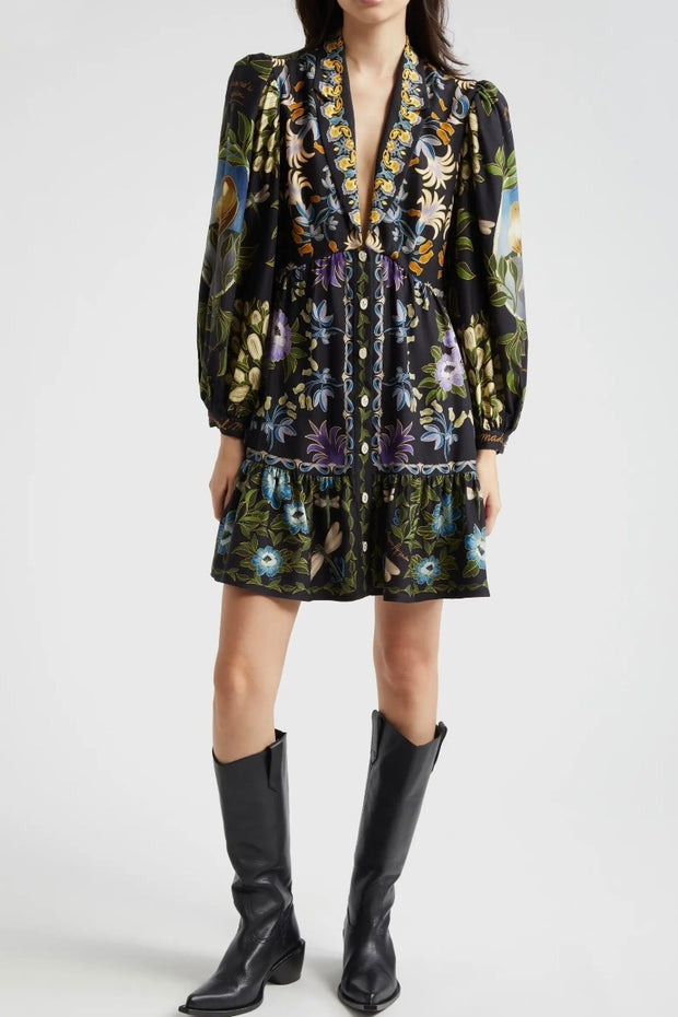 WINTER GARDEN LS MINI DRESS