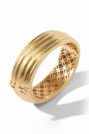 HAVANA STATEMENT HINGE BANGLE- GLD