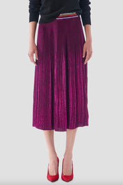 FOIL PLEATED SKIRT