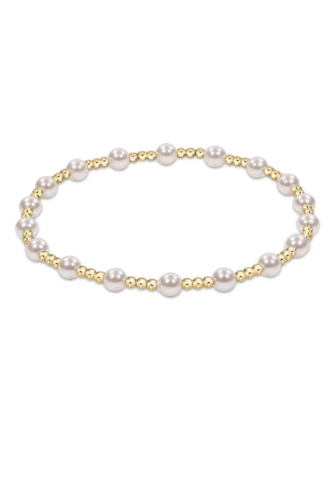 CLASSIC SINCERITY 4MM BRACELET- PEARL