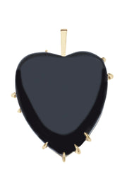 LOVE CARRY YOUR HEART ONYX PENDANT- DRAWN LINK CHAIN