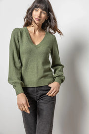 FULL SLV V-NECK SWEATER (PA2675)