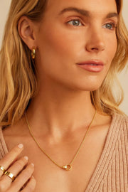 ROSE INTERLOCKING NECKLACE- GOLD