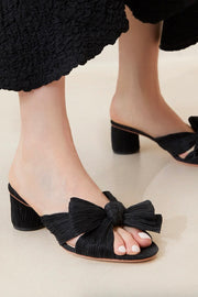 EMILIA PLEATED BOW HEEL