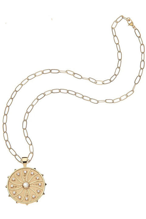 WANDERLUST SUN FLARE ORIGINAL NECKLACE- CLASSIC ROLO CHAIN