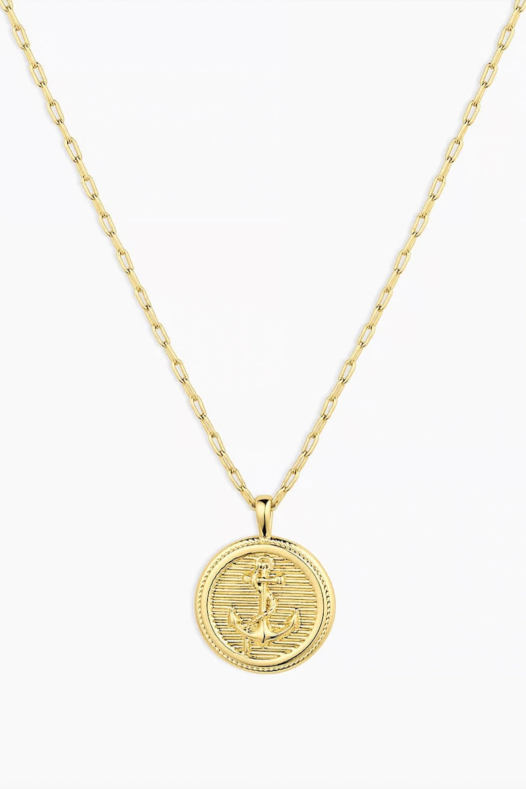 ANCHOR COIN NECKLACE- GLD