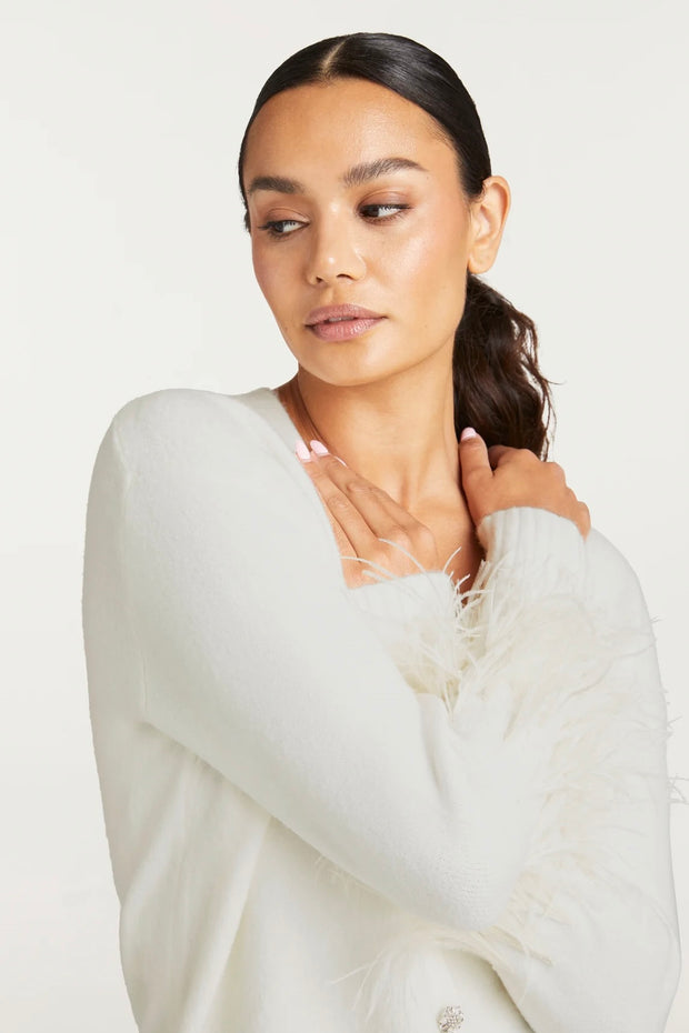 BRIANA FEATHER CARDIGAN