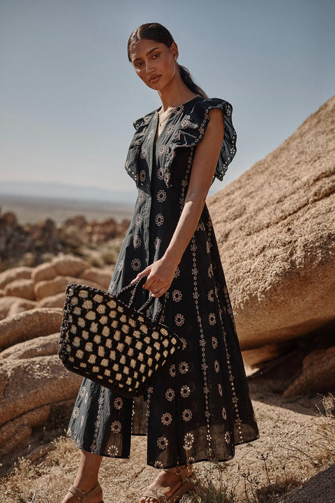 AURORA EYELET DRESS