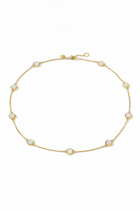 VALENCIA DELICATE STATION NECKLACE- PEARL