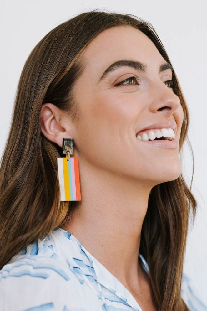 PARADISE STRIPED CABANA EARRINGS