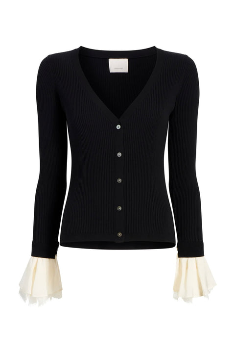 BERNADETTE PRESTYLED RIBBED CARDIGAN