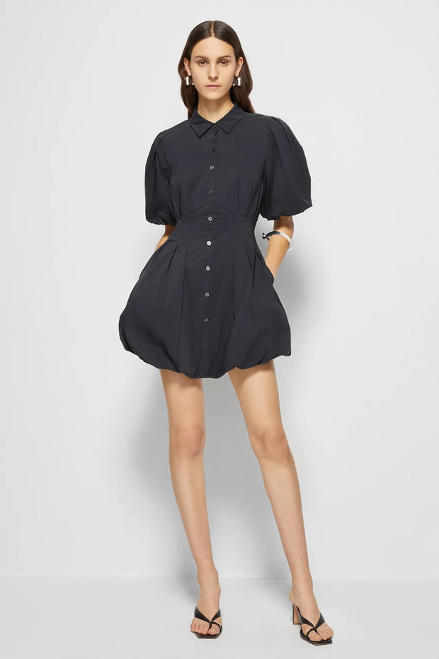 CLEO BALLOON PINTUCK MINI DRESS