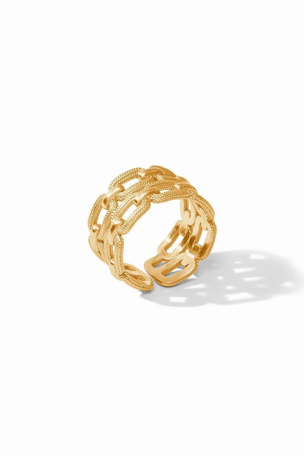 CHEVAL PAPERCLIP RING- GOLD