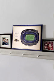 NFL STADIUM VIEW 3D RAVENS WALL ART (5 LAYER)