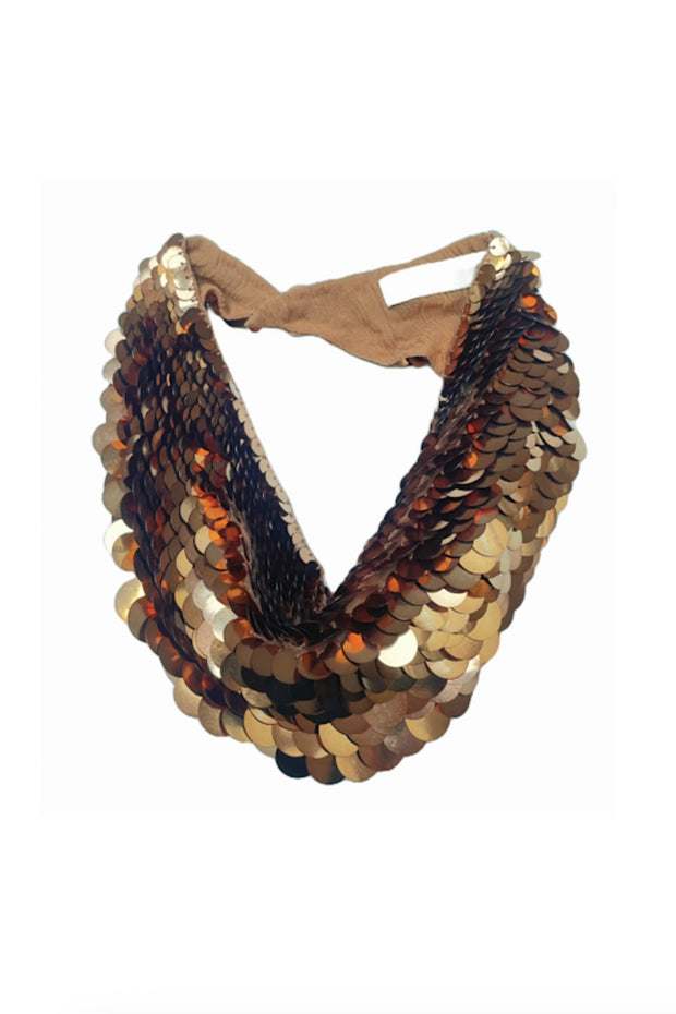 CIRIE SCARF NECKLACE BRONZE