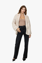 FRINGED SHAWL COLLAR JACKET