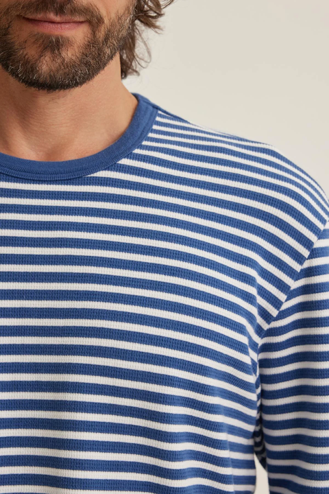 LS STRIPED CREWNECK