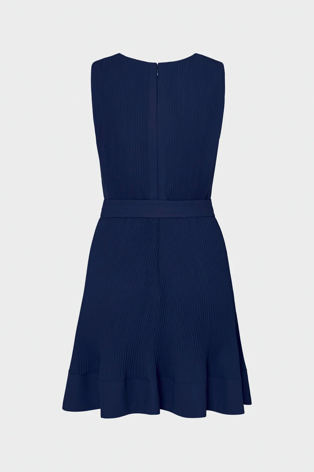 CARREEN SOLID PLEATED DRESS