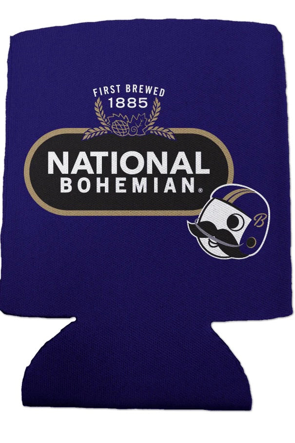 NATL BOH FOOTBALL CAN COOLER PPL