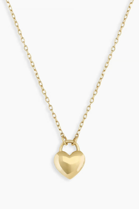 HEART PADLOCK NECKLACE- GOLD