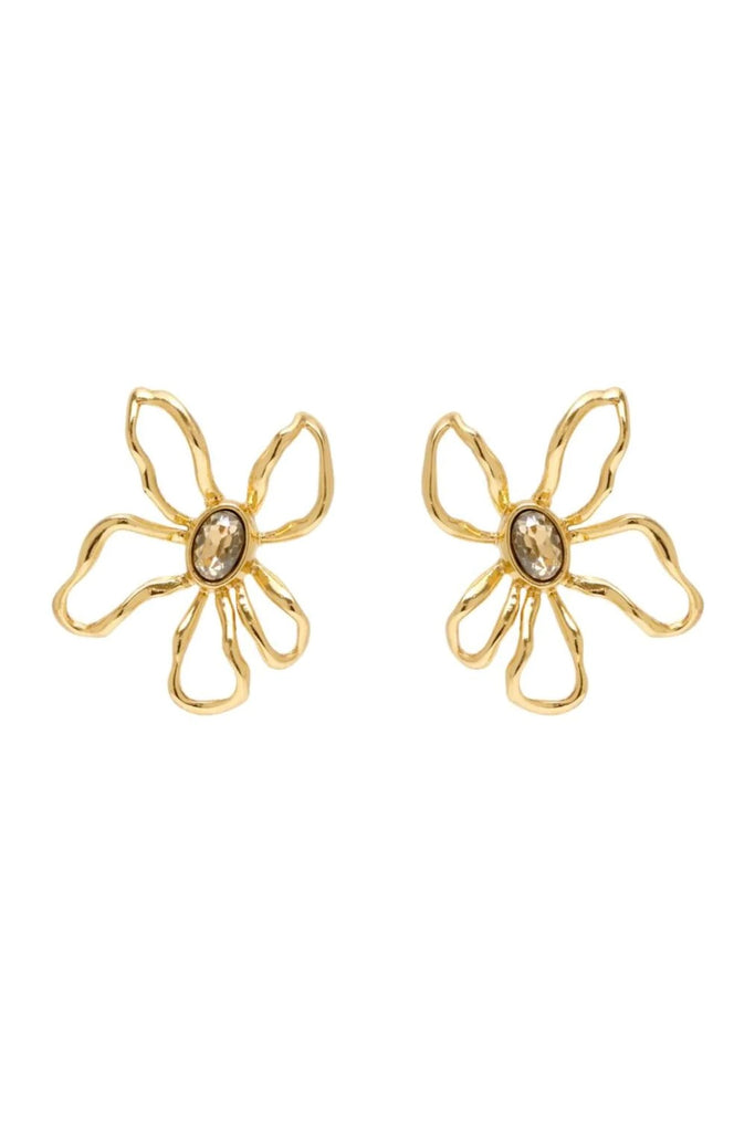 LV Inspired Logo Gold Stud Earrings – The MADLIN Boutique