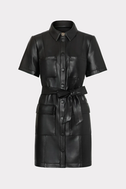 HAVEN VEGAN LEATHER MINI DRESS